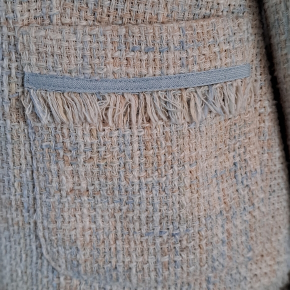 Vintage Neiman Marcus Exclusive Tweed Skirt Suit Set Size 8 Fringe - Picture 6 of 10